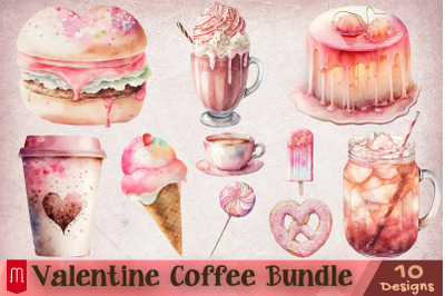 Valentine Coffee Cliparts Bundle