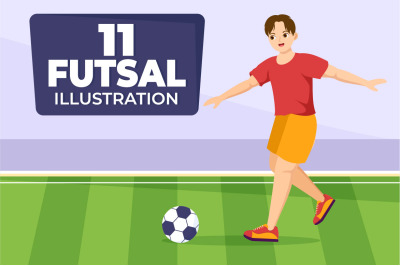 11 Futsal&2C; Soccer or Football Sport Illustration