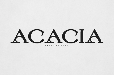 Acacia creative font