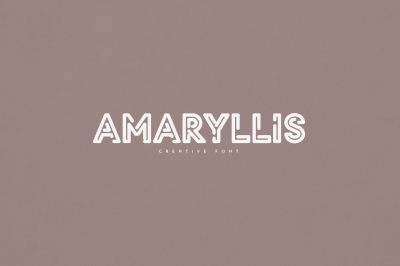 Amaryllis creative font