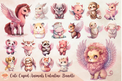 Cute Cupid Animals Valentine Bundle