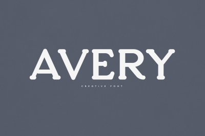 Avery creative font
