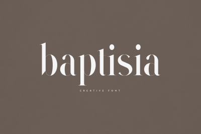 Baptisia creative font