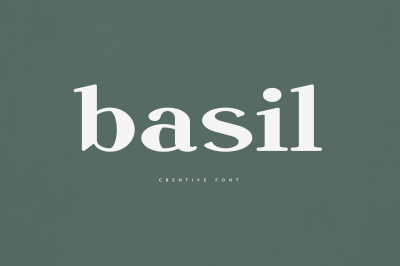 Basil creative font