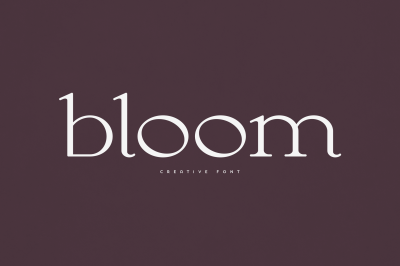 Bloom creative font