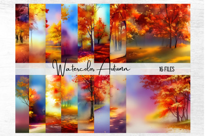 Autumn Watercolor Backgrounds