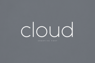 Cloud creative font