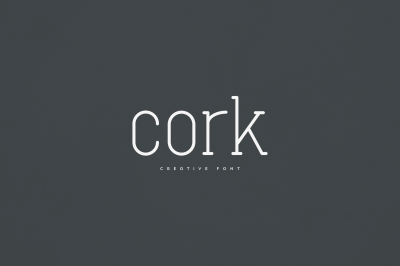 Cork creative font