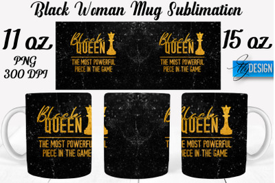 Black Woman Mug Sublimation | Coffee 11 Oz | 15 Oz Mug Sublimation