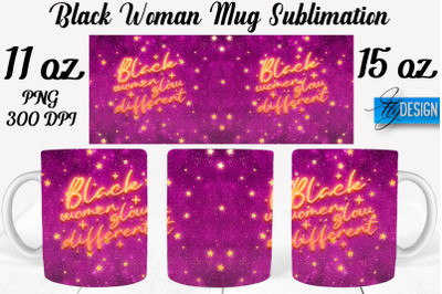 Black Woman Mug Sublimation | Coffee 11 Oz | 15 Oz Mug Sublimation