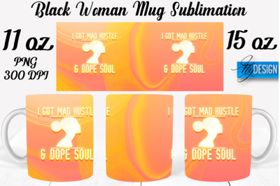 Black Woman Mug Sublimation | Coffee 11 Oz | 15 Oz Mug Sublimation