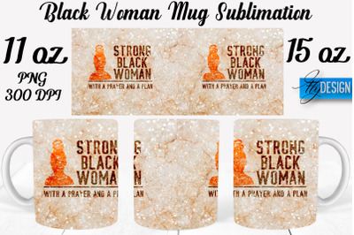 Black Woman Mug Sublimation | Coffee 11 Oz | 15 Oz Mug Sublimation