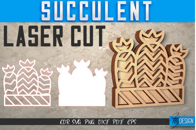 Succulent Laser Cut SVG | Plants SVG Design | CNC Files