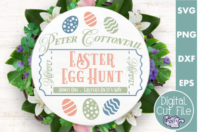 Easter Egg Hunt | Round Easter Svg | Easter Door Hanger Svg