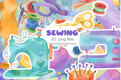 Sewing Clipart - PNG Files