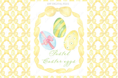 Pastel Easter Egg Watercolor Clipart
