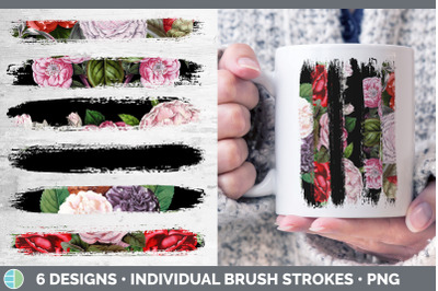 Romantic Rose Brush Strokes PNG | Sublimation Designs