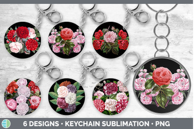 Romantic Rose Keychain Bundle | Keyring Sublimation Designs