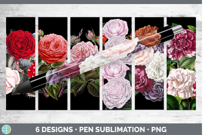 Romantic Rose Pen Wraps | Epoxy Sublimation Bundle