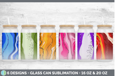 Agate Glass Can | Sublimation Beer Mason Jar