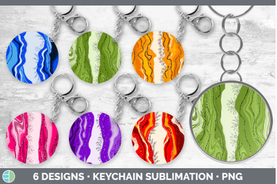 Agate Keychain Bundle | Keyring Sublimation Designs