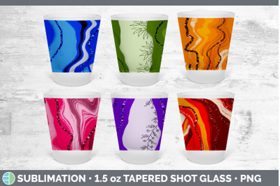 Agate Shot Glass Sublimation | Shot Glass 1.5oz Tapered