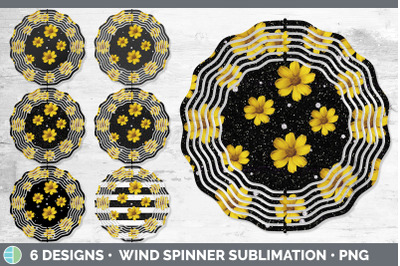 Black Animal Print Wind Spinner | Sublimation Designs Bundle