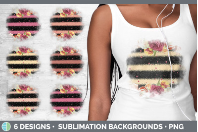 Ruby Florals Background | Grunge Sublimation Backgrounds