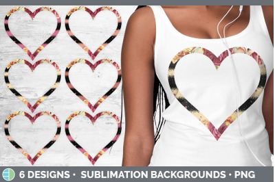 Ruby Florals Heart Frame Clipart