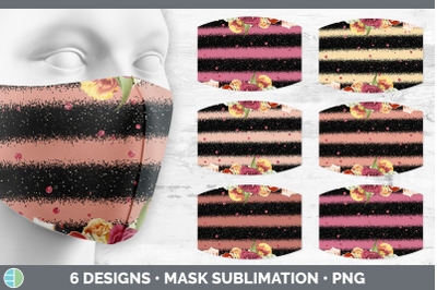 Ruby Florals Mask | Sublimation Bundle Face Mask Designs