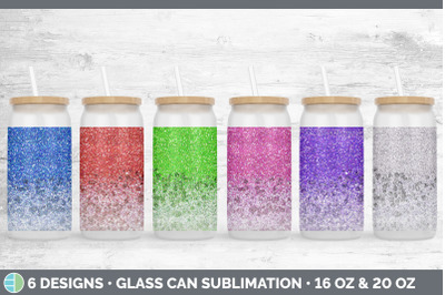 Confetti Glass Can | Sublimation Beer Mason Jar