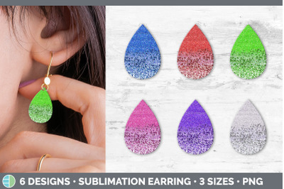 Confetti Teardrop Earring | Sublimation Designs Bundle