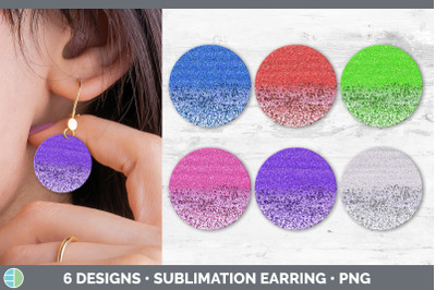 Confetti Round Earring | Sublimation Designs Bundle