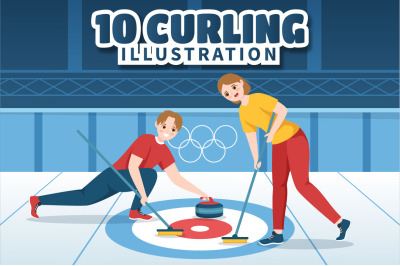 10 Curling Sport Illustration