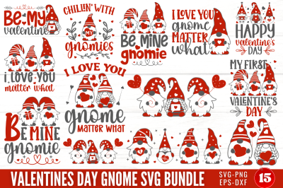 Valentines Day Gnome SVG Bundle