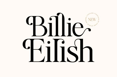 Billie Eilish || Ligature Serif Font