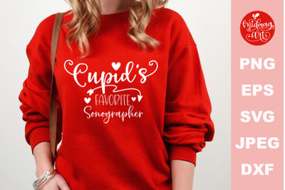 Cupid&#039;s favorite sonographer svg, valentines cut file