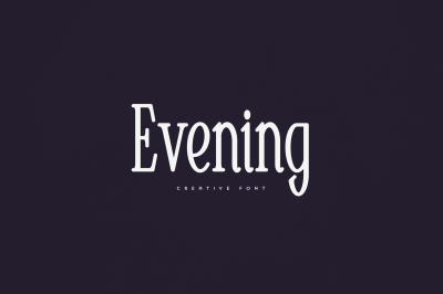 Evening creative font