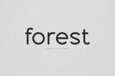 Forest creative font