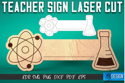 Teacher Sign Laser Cut SVG | School SVG Design | CNC Files