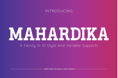 Mahardika | Variable Font Family