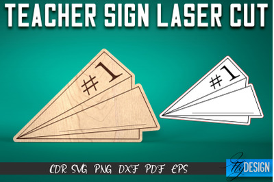 Teacher Sign Laser Cut SVG | School SVG Design | CNC Files