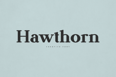 Hawthorn creative font
