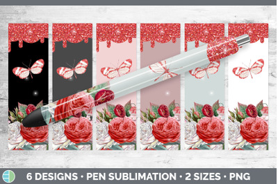 Pink Butterfly Pen Wraps | Epoxy Sublimation Bundle