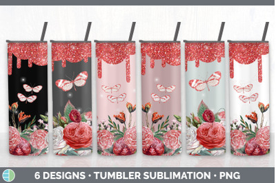 Pink Butterfly Tumbler Sublimation Bundle