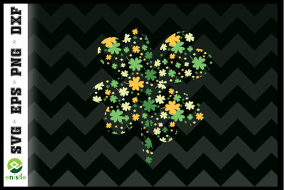 Lucky Leaves Doodle Retro St Patrick