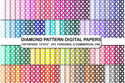 Diamond Shape Digital Papers Diamonds Pattern Scrapbooking