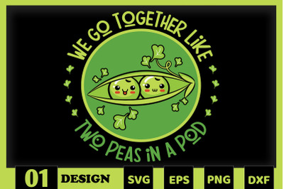 Peas in Pod Cute Twins Pea Family