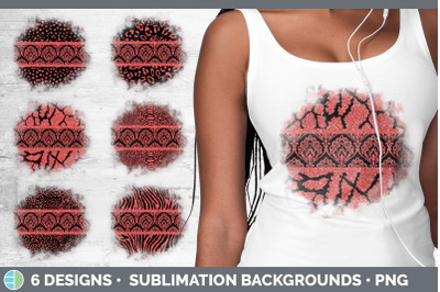 Red Damask Background | Glitter Animal Print Grunge Sublimation