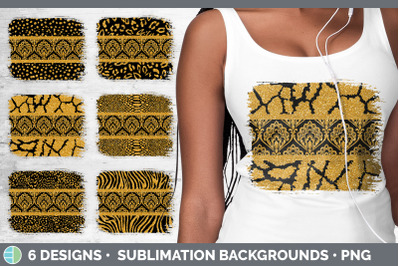 Orange Damask Distressed Background | Glitter Animal Print Sublimation